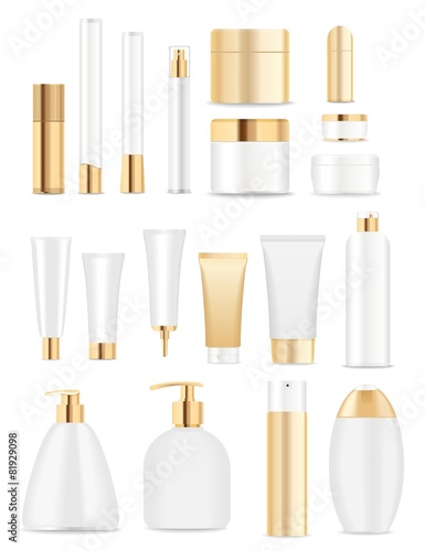 White and gold tubes.