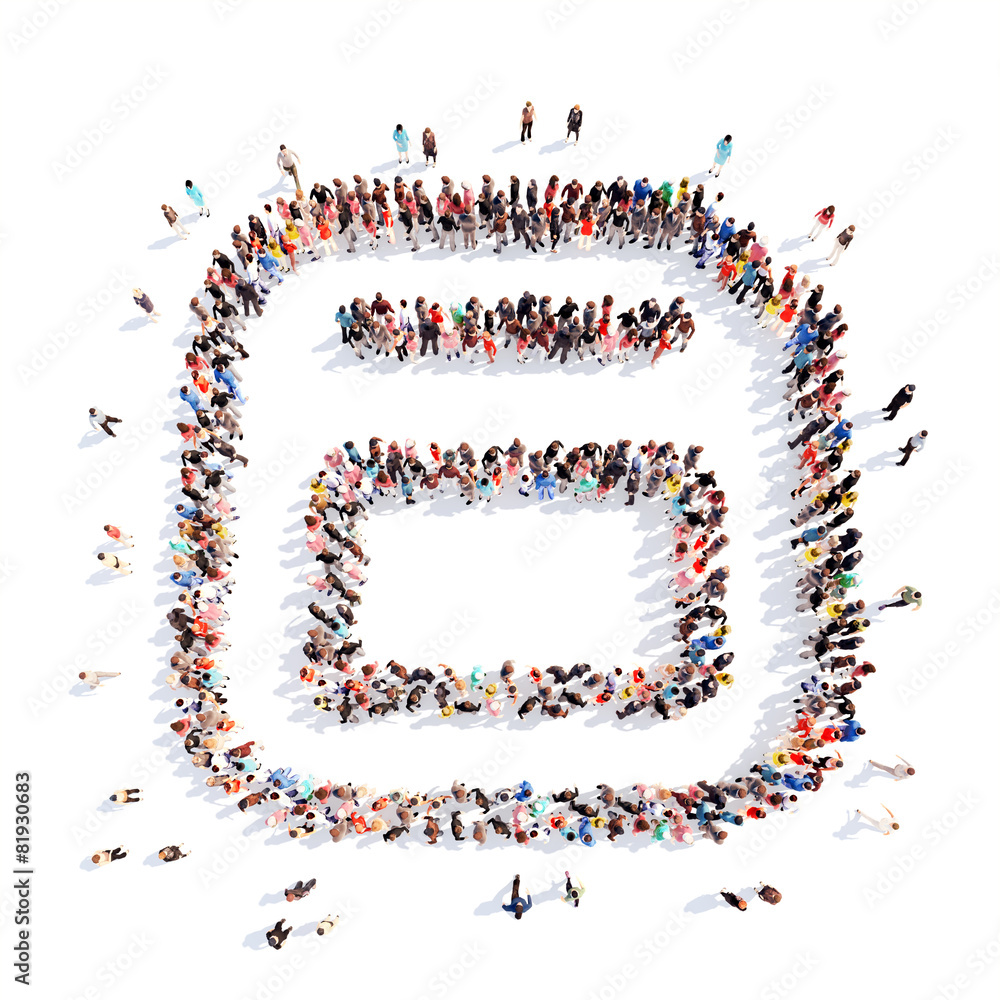 People in the form of an abstract symbol business. People in the form of an abstract symbol business.
