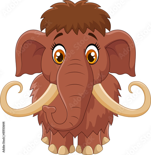 Cartoon cute mammoth