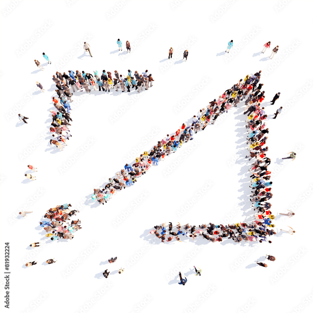 People in the form of an abstract symbol business. People in the form of an abstract symbol business.