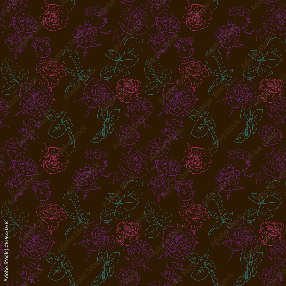 Seamless pattern with roses Seamless pattern with roses