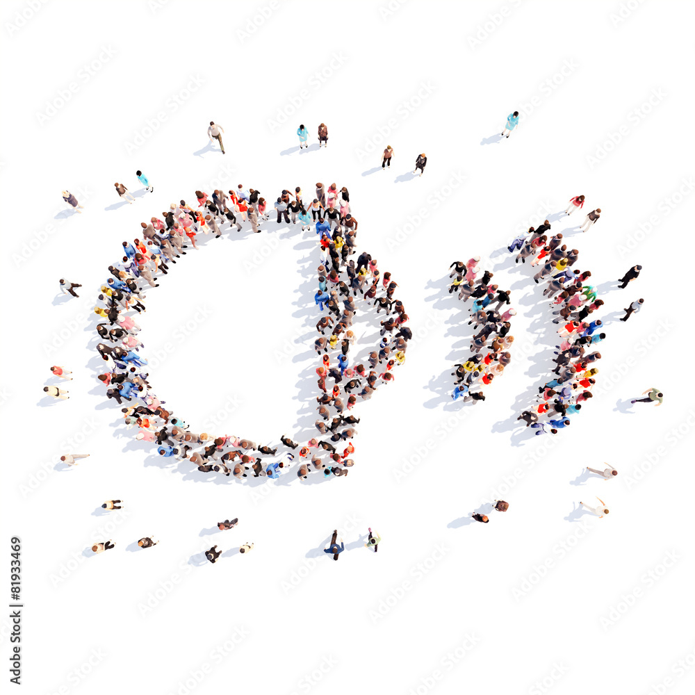 people in the form of sound icon. people in the form of sound icon.