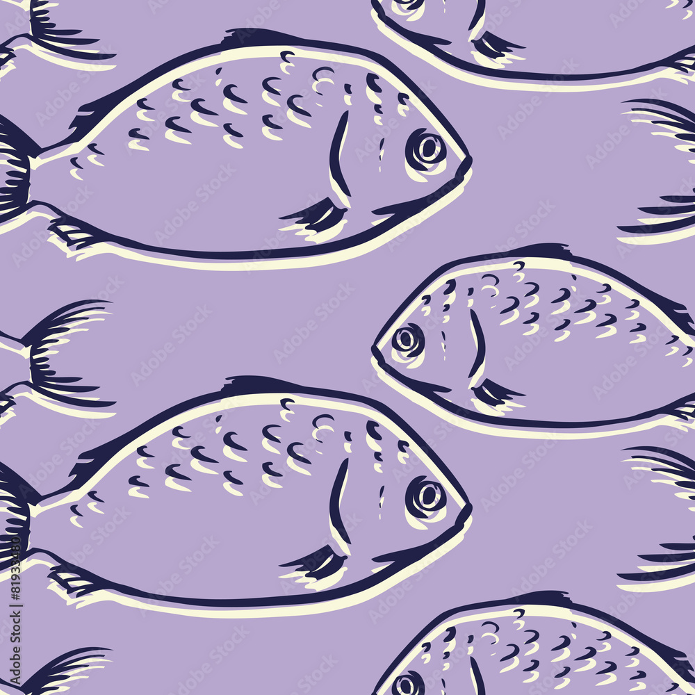 Seamless pattern from fishes Seamless pattern from fishes