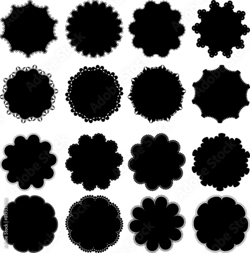 set of round template