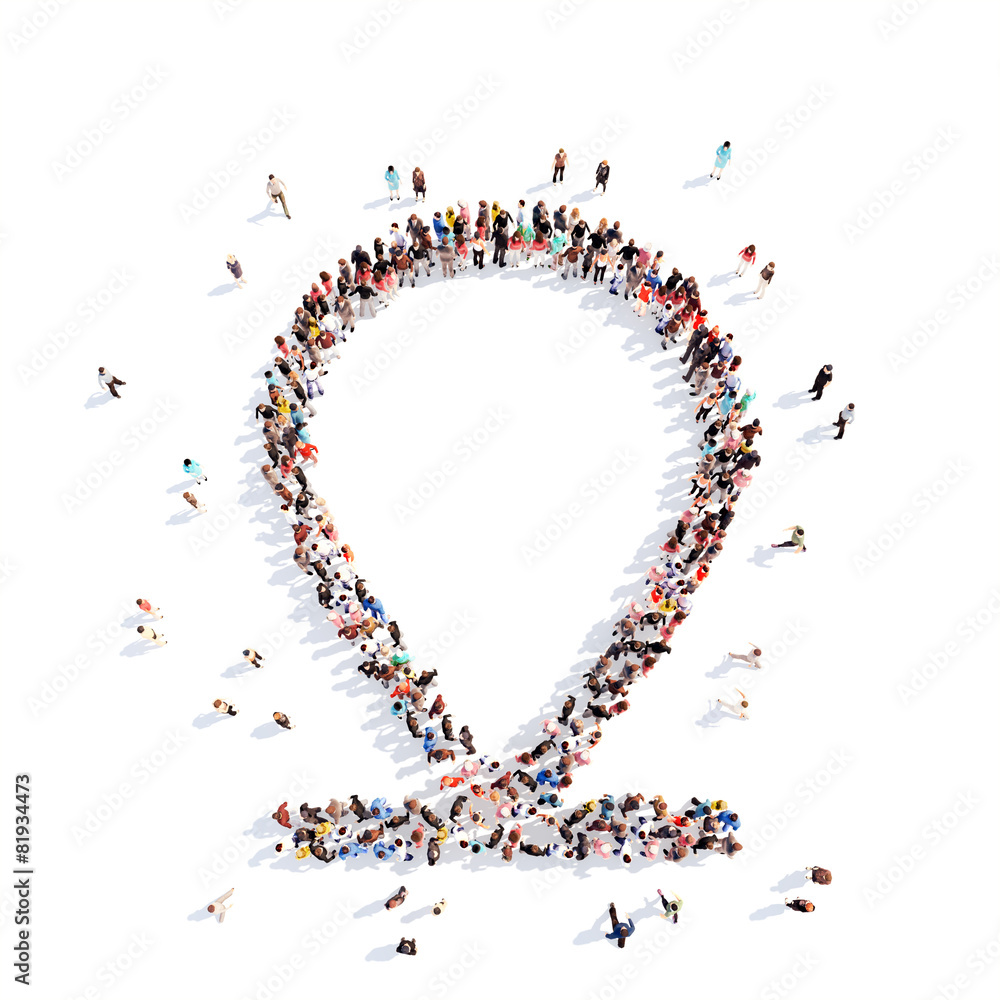 people in the form of a map pointer. people in the form of a map pointer.