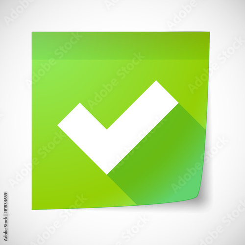 Sticky note icon with a check mark