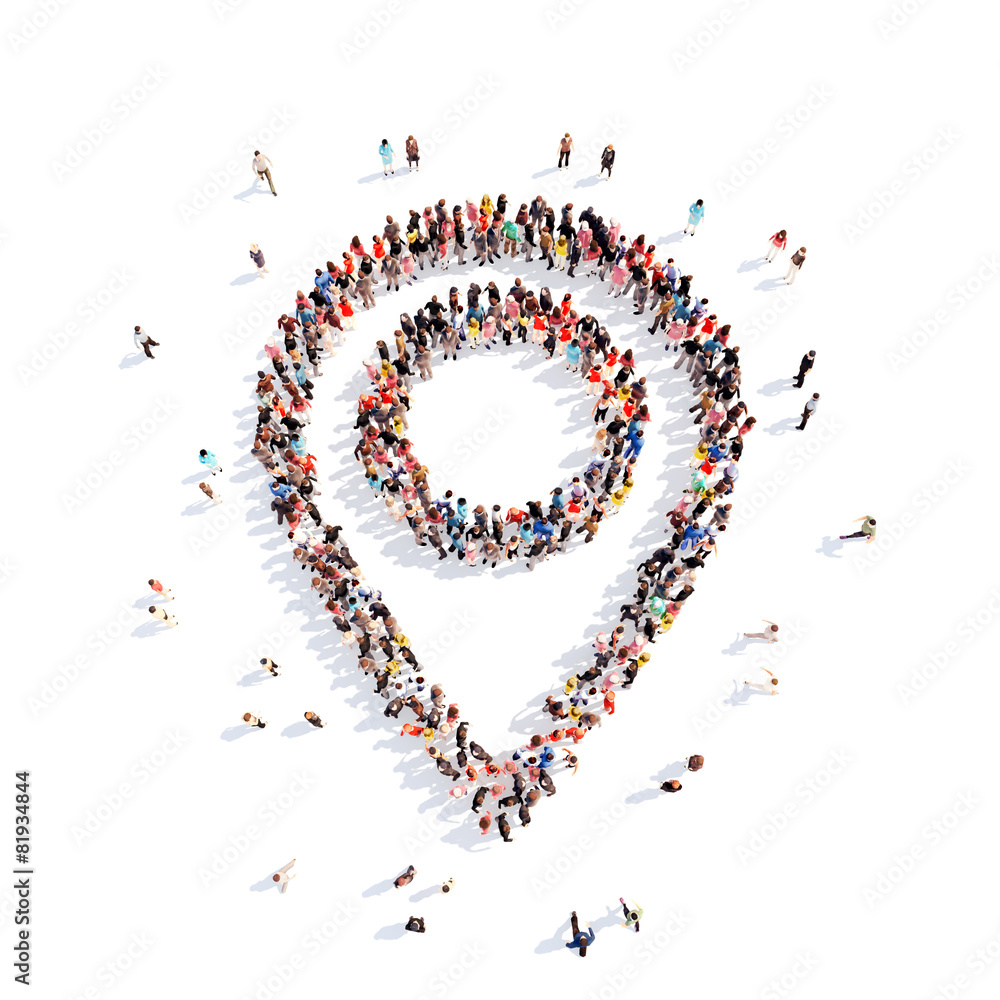 people in the form of a map pointer. people in the form of a map pointer.