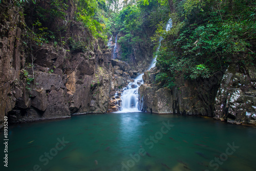 waterfall in nature on Namtok Phlio national park