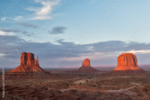 Monument Valley view at sunset