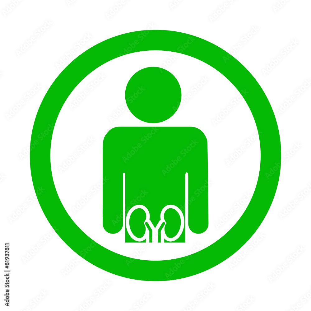 Icono redondo urologia verde Icono redondo urologia verde