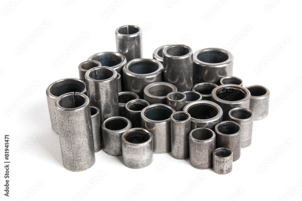 Metal cylinders isolated on white background Metal cylinders isolated on white background