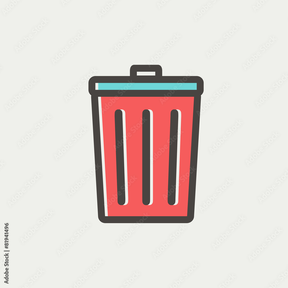 Trash Can thin line icon Trash Can thin line icon