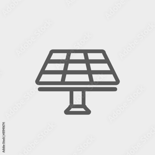 Solar Panel thin line icon