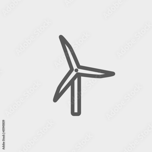 Windmill thin line icon