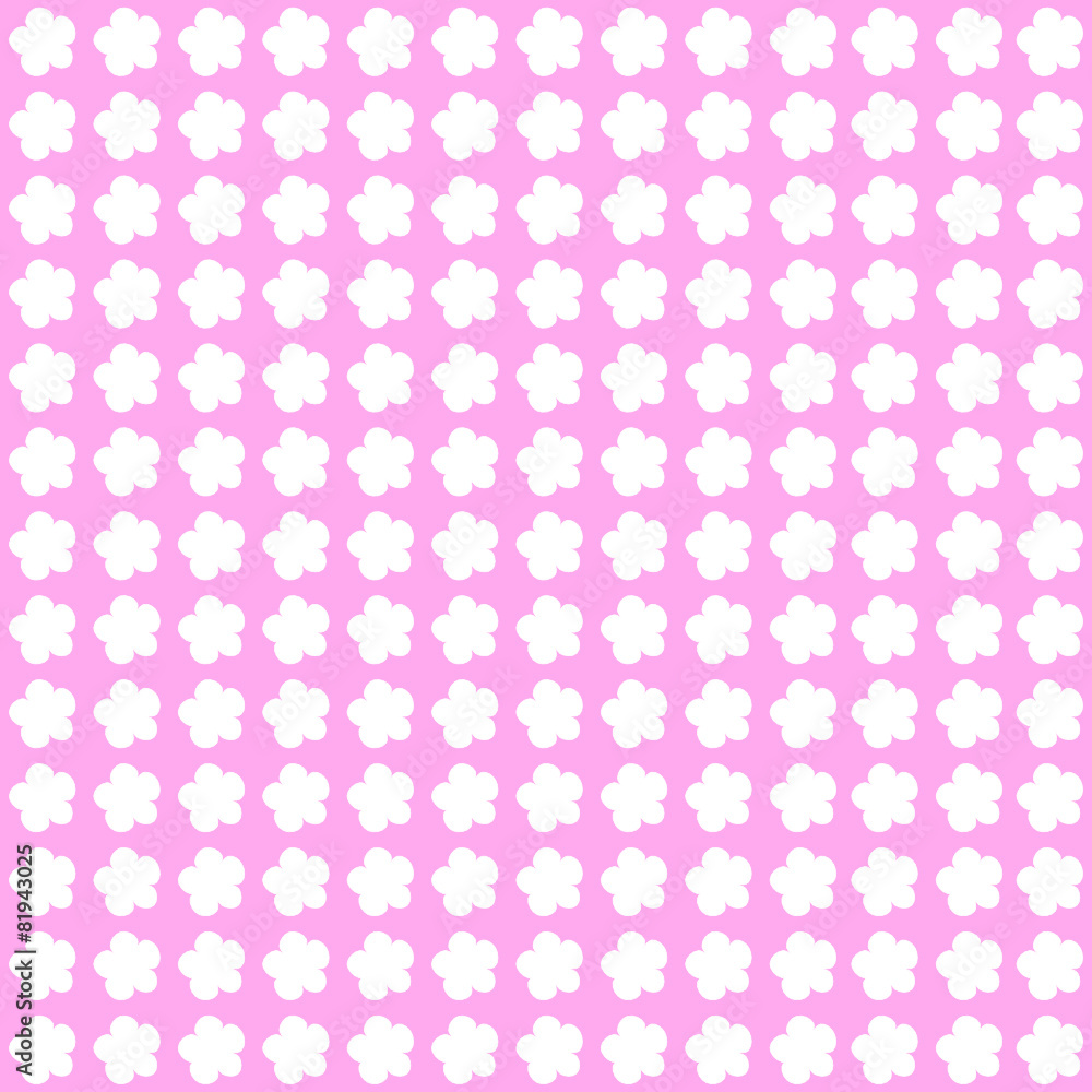 Weiße Blüten auf pink im quadratischen Format