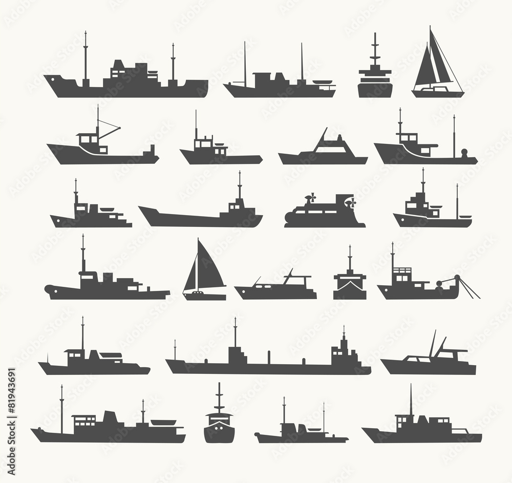Obraz premium Zestaw statków.