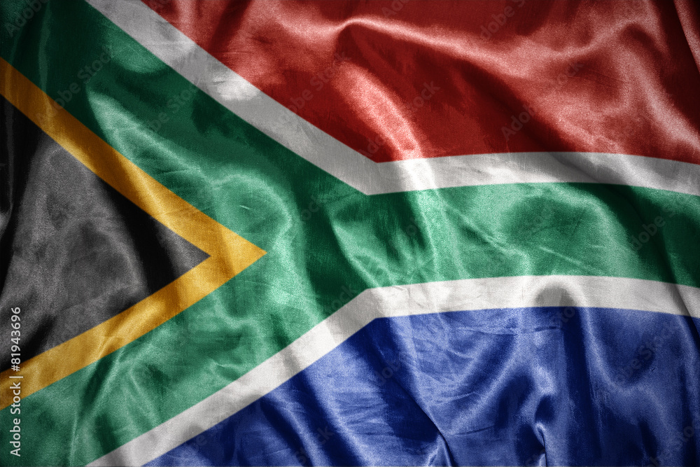Fototapeta premium shining south africa flag