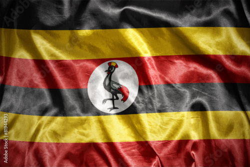 shining ugandan flag photo