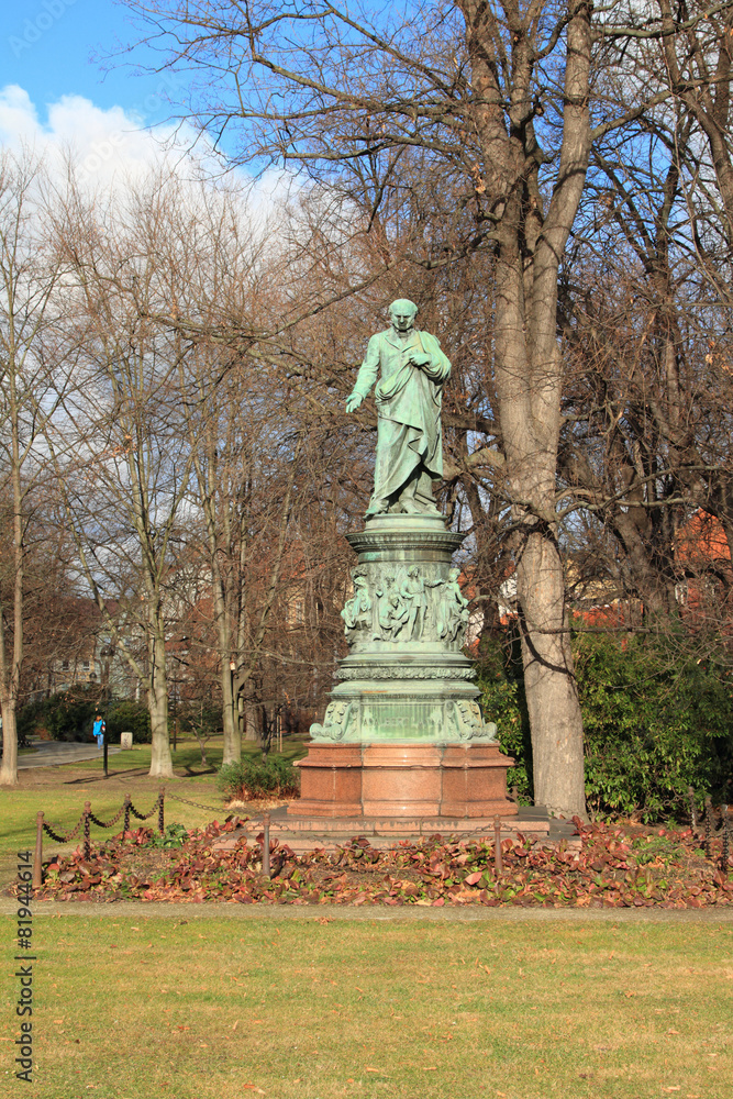 Monument to Albert Lanna in Ceske Budejovice, Czech Republic