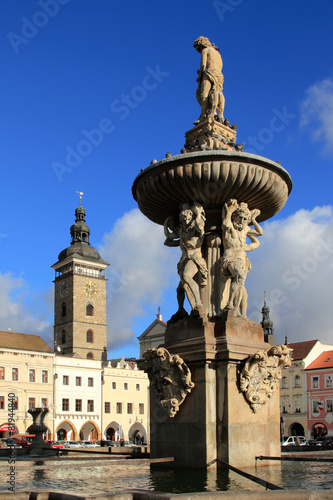 Fountain. Ceske Budejovice, Czech republic