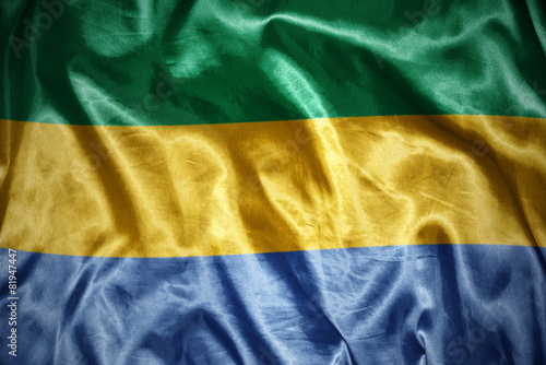 фотографія shining gabonese flag