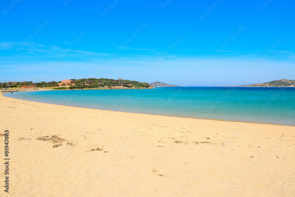 Porto Pollo beach on a clear summer day