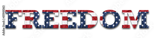 Freedom filled with American flag
