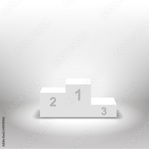 White winners podium for business concepts vector illustration