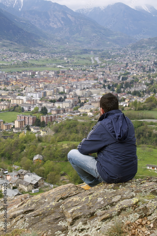 Naklejka premium Escursionista