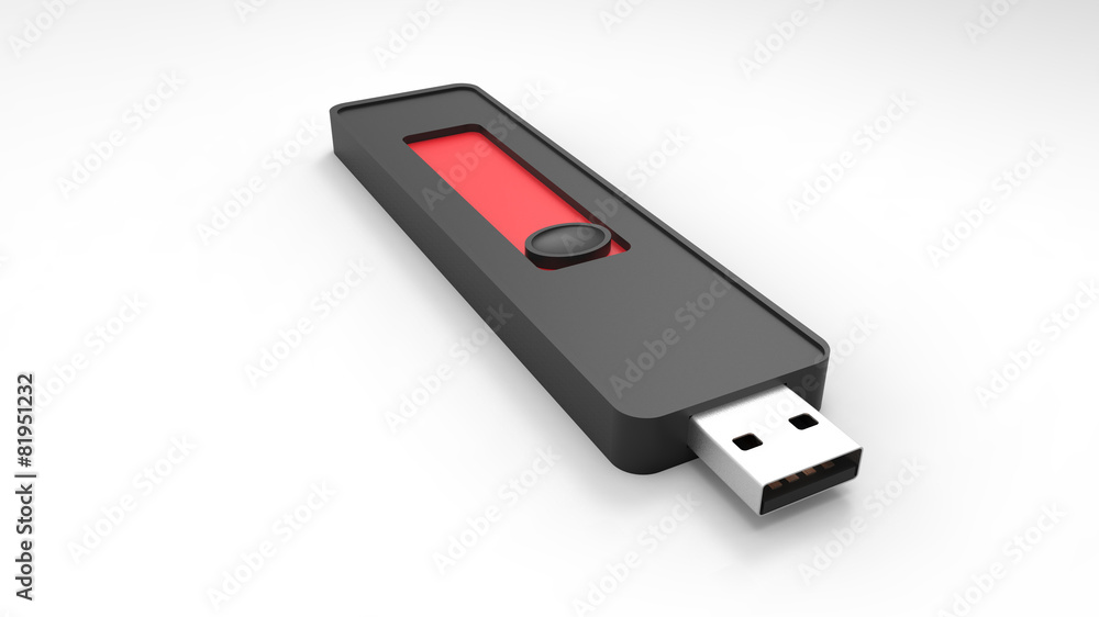 Usb flash drive 3d render Usb flash drive 3d render