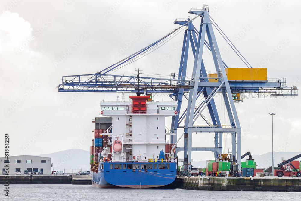 ship loading at the port