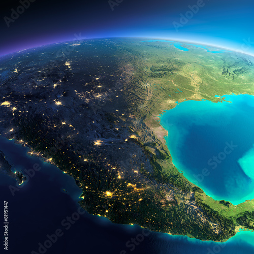 Detailed Earth. Mexico