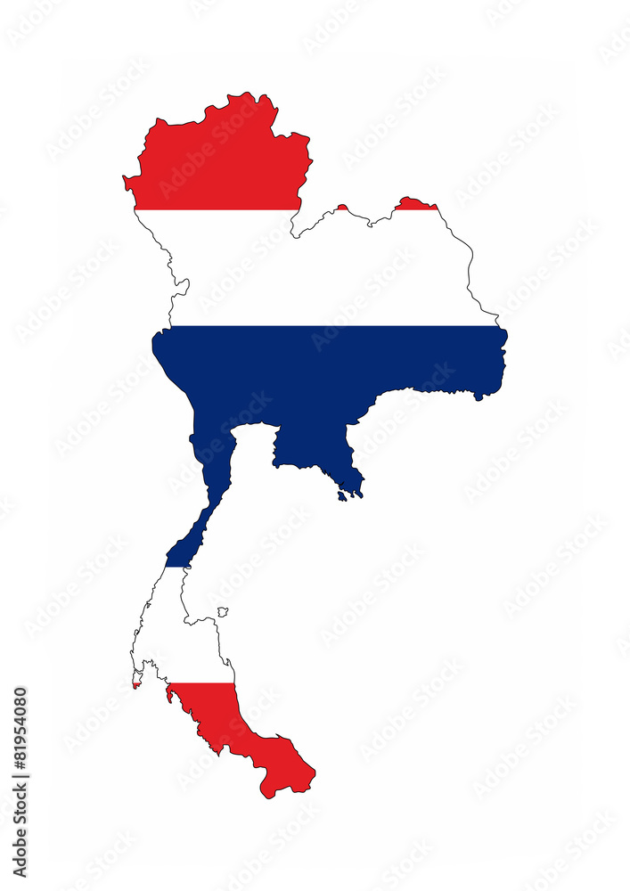 Obraz premium thailand flag map