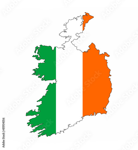 Fotografie ireland flag map