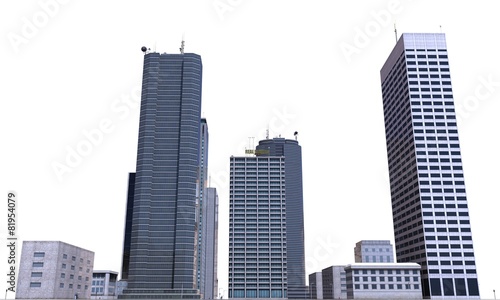 City Buildings Isolated On White