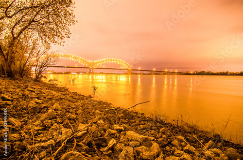  Hernando de Soto Bridge - Memphis Tennessee at night photo