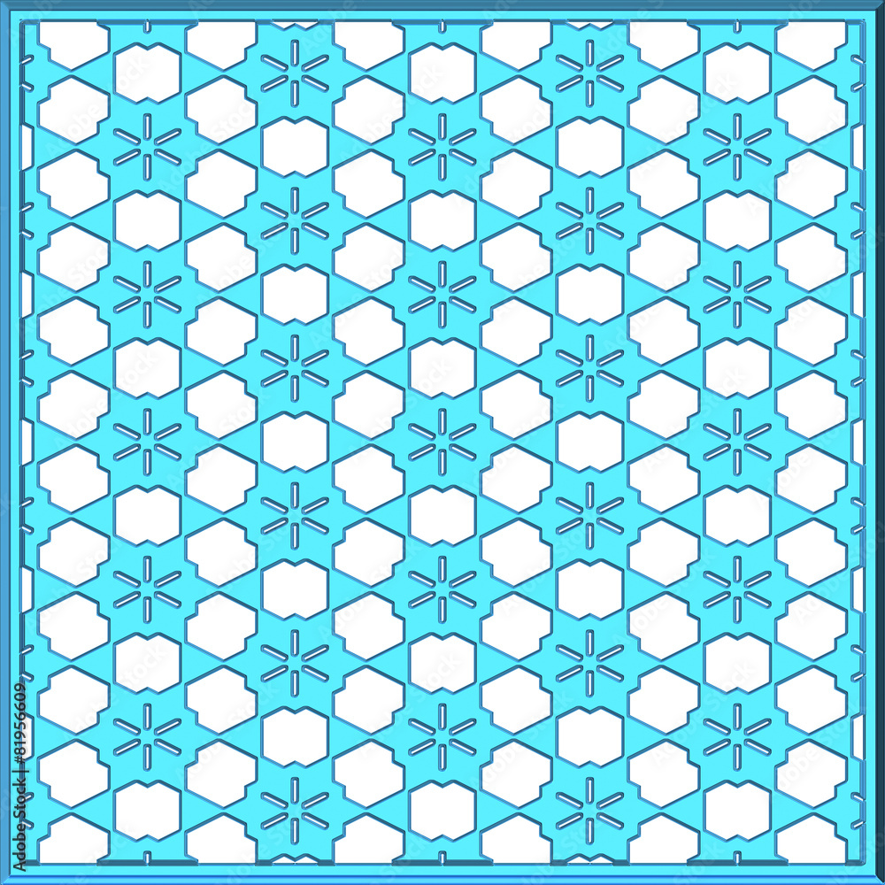 Ornamental fence on white background generated texture Ornamental fence on white background generated texture