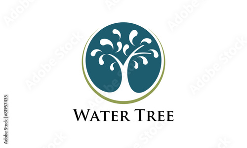 Fototapeta Naklejka Na Ścianę i Meble -  Water Tree Logo