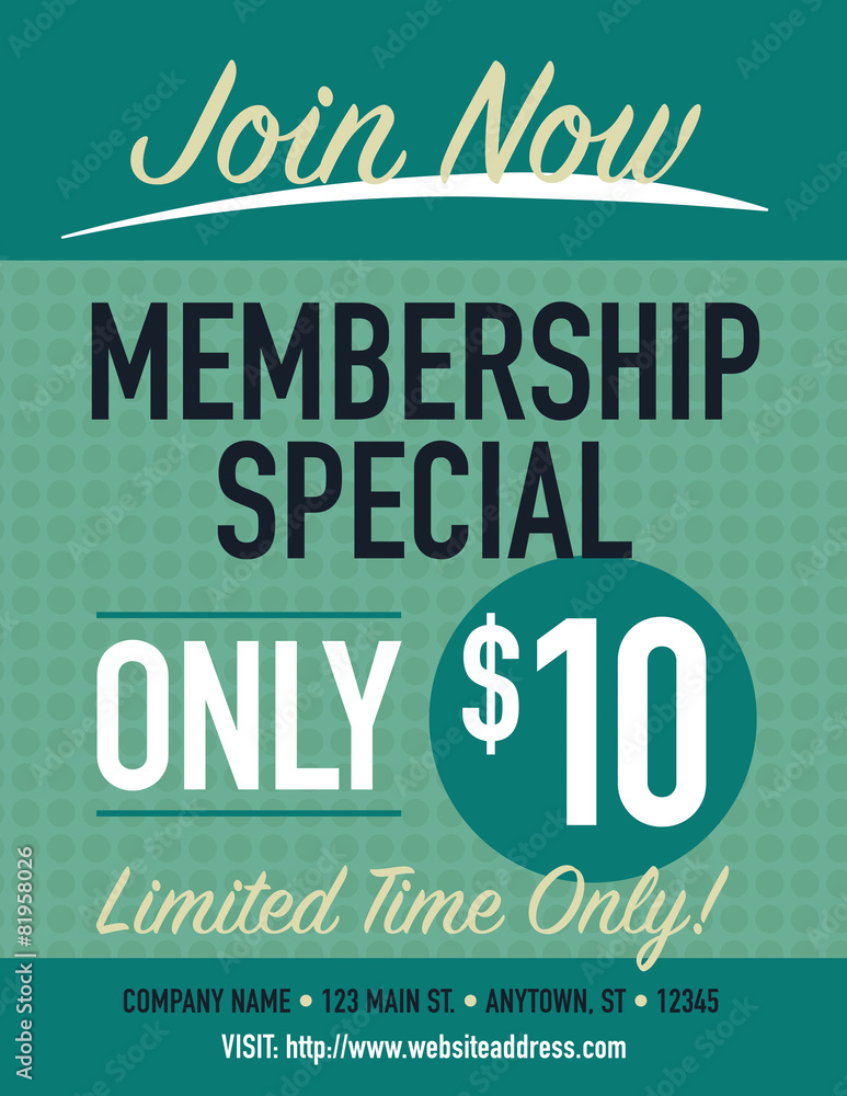 Fototapeta premium Membership poster