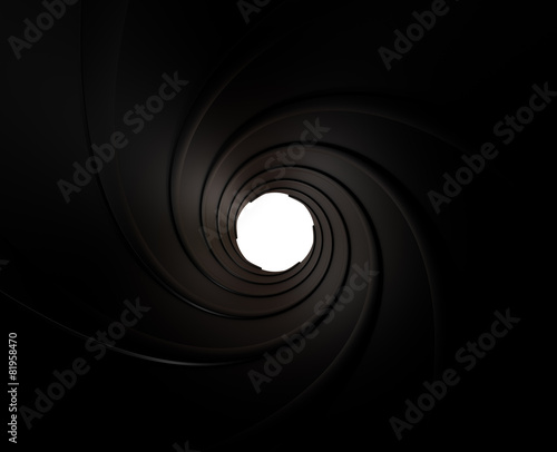 Black Gun Barrel 3d rendering