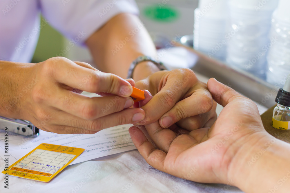 Obraz premium Krew z palca