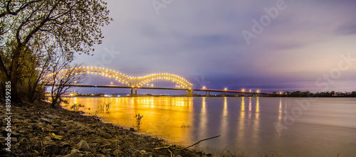  Hernando de Soto Bridge - Memphis Tennessee at night photo