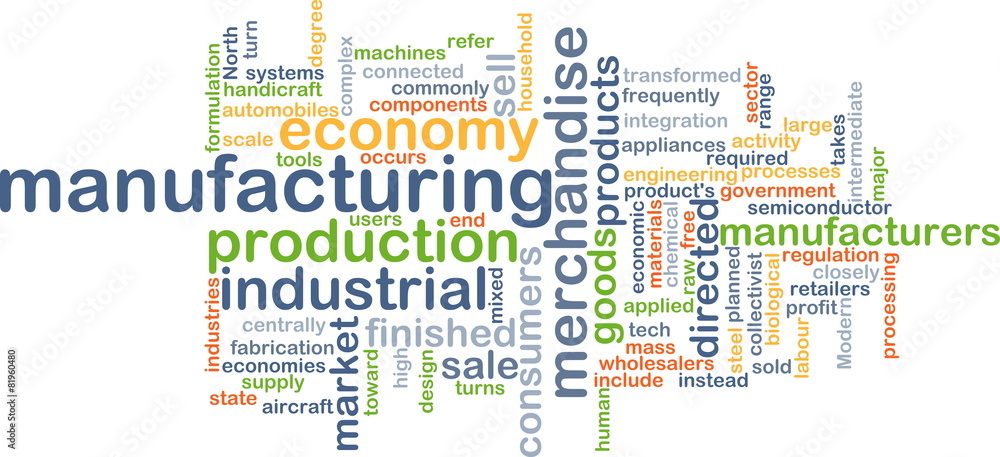 Manufacturing wordcloud concept illustration
