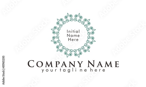 Frame floral outline Hipster vector