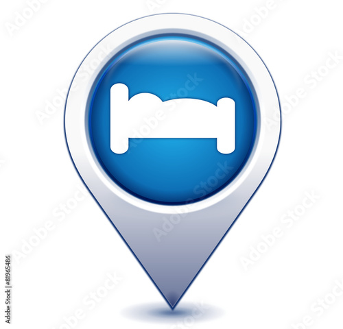 Free Download literie sur marqueur géolocalisation bleu - GFXLoad