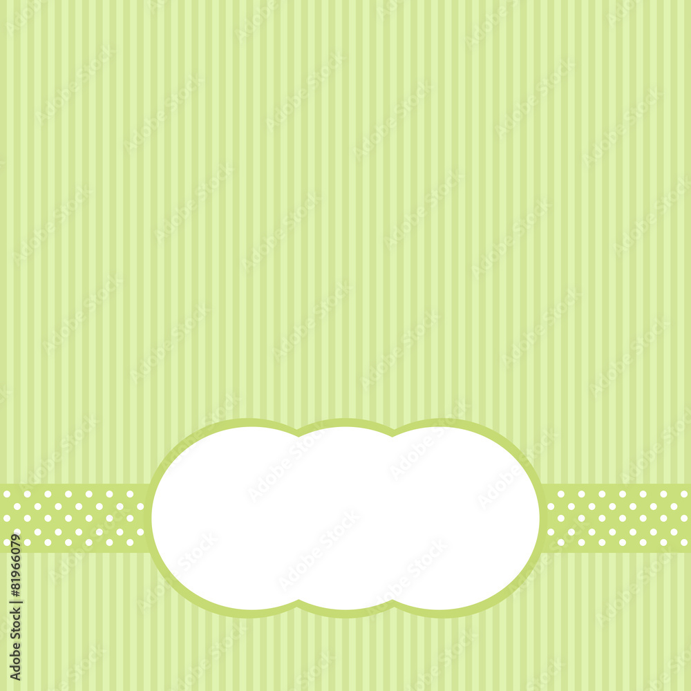 Green retro Invitation Card Green retro Invitation Card