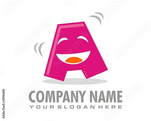 A laugh logo image vector