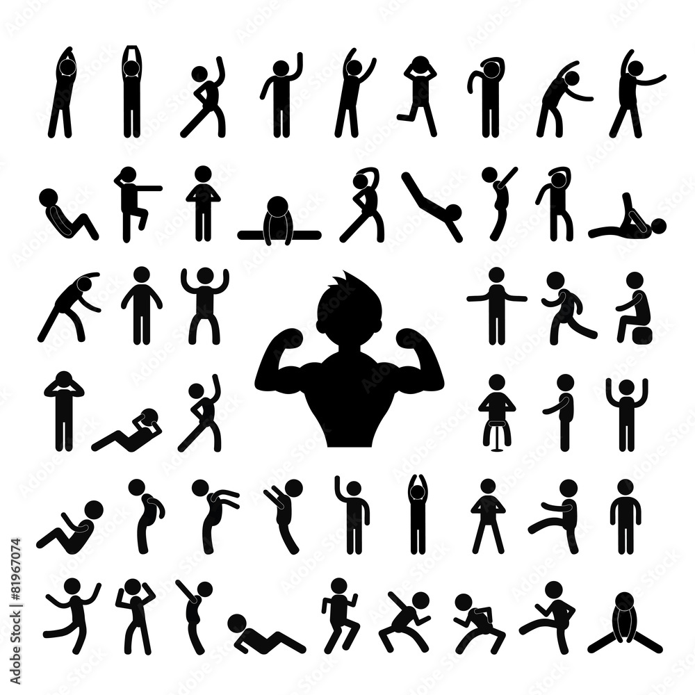 action people symbol action people symbol