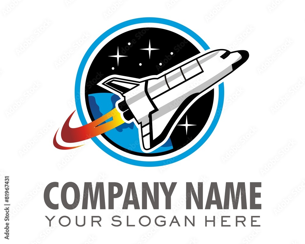 rocket airplane logo image vector rocket airplane logo image vector