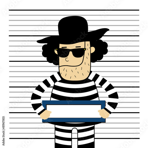 Prisoner vector cartoon